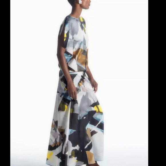 COS PRINTED Patterned Skirt Size 6 - Picture 5 of 6